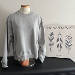 WEEKEND Boxy 100% Cotton Sweatshirt in a Medium Gray